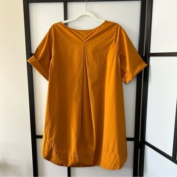 [2] NWT COS Golden Mustard Yellow Lightweight A-line Shift Dress 100% Cotton - Picture 9 of 13